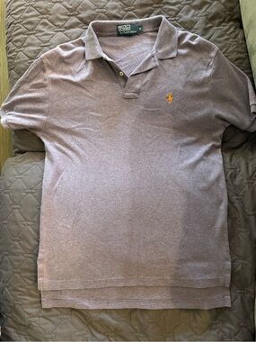 Ralph Lauren Heathered Lavender Polo with Orange Pony
